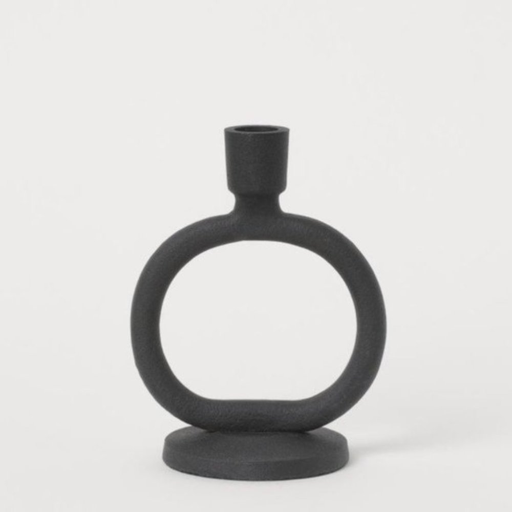 LAST CHANCE - NWT H&M Black Metal Candleholder